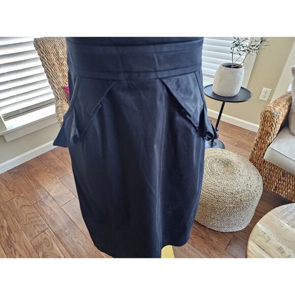 J. Crew Black Ruffle Dress Strapless Cocktail Party Women's Size 4 - Picture 3 of 10